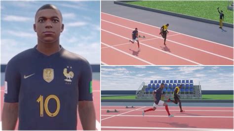 Kylian Mbappe vs Usain Bolt 100m Race Simulated