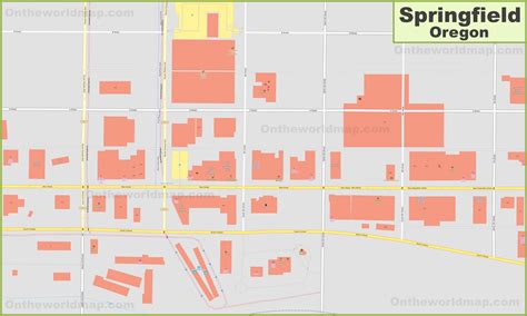 Springfield (Oregon) downtown map