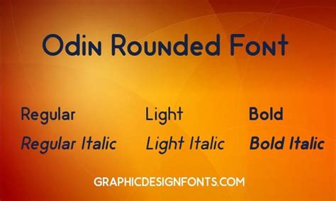 Odin Rounded Font Family Download - Graphic Design Fonts