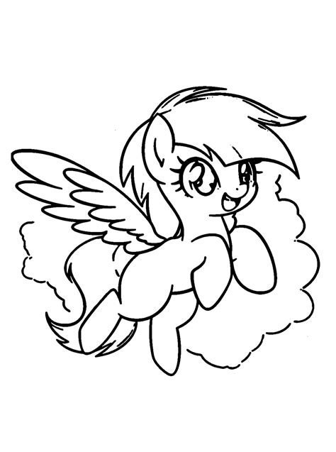 Rainbow Dash Coloring Pages Online Free For Kids!
