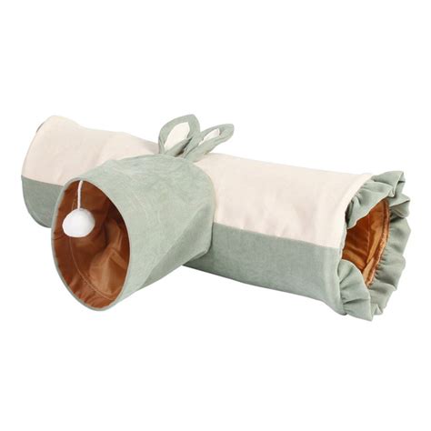 Rabbit Tunnels & Tubes - Small Animals Collapsible Hideouts Bunny Hideway Tube with Ball Toy 3 ...