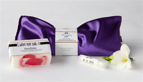 Three Piece Luxury Spa Set - Neck Wrap, Bath Bar, Lip Balm | Higher ...