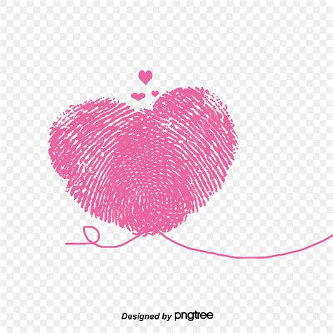 Valentine`s Day Hd Transparent, Fingerprint Heart Shaped Valentine S Day, Heart Shape ...