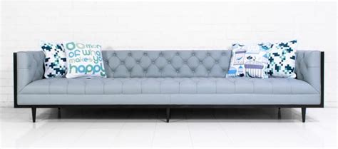 www.roomservicestore.com - Koenig Sofa in Samba Powder Blue Leather | Blue leather sofa, Modern ...