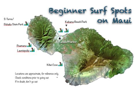 Maui Surf Map - Maui Surfer Girls