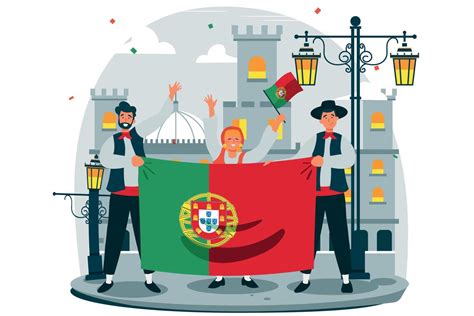 Celebrating Portugal Day Flat Illustration 10487235 Vector Art at Vecteezy