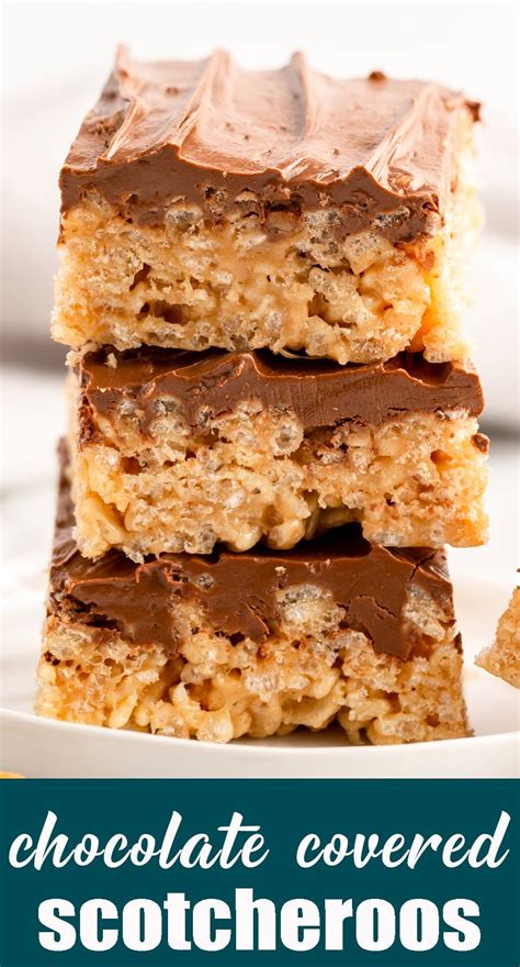 This Rice Krispie Scotcheroos recipe is a classic no bake dessert. The best peanut butter ...