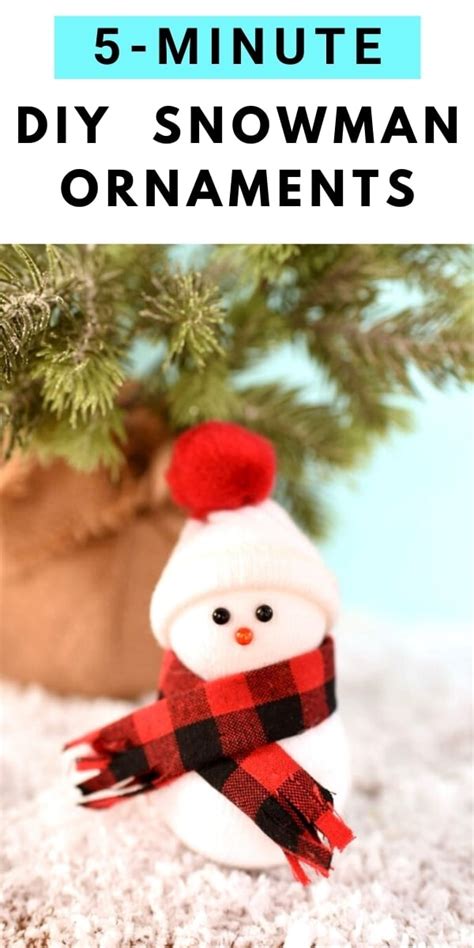 The CUTEST 5-Minute DIY Snowman Ornaments + VIDEO