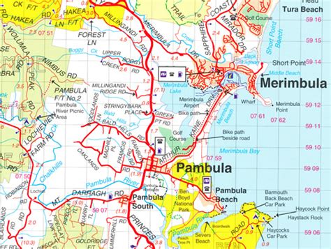 Mallacoota Merimbula Adventure Map Rooftop - Maps, Books & Travel Guides