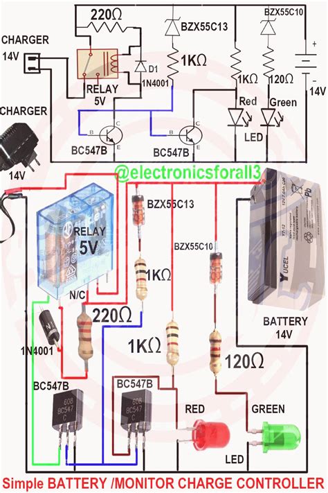 Simple BATTERY MONITOR CHARGE CONTROLLER ELECTRONIC HOBBY Elektronik ...