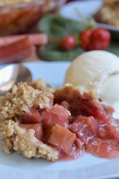 Strawberry Rhubarb Crisp (Best Recipe) - Christina's Cucina