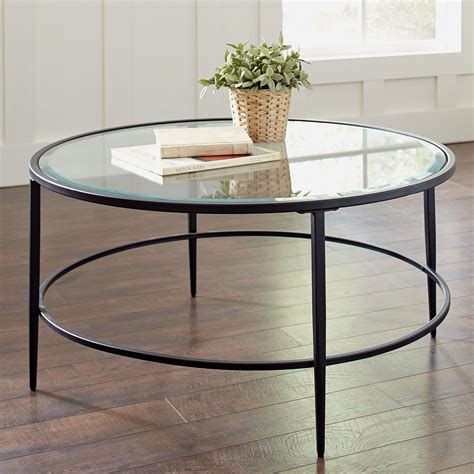 30 Round Glass Top Coffee Table | Circle coffee tables, Round glass ...