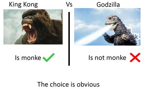 Reject Lizard, Embrace Monke | Godzilla vs. Kong | Know Your Meme