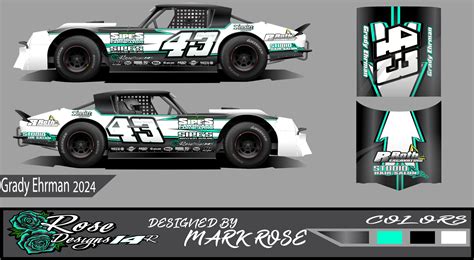 Grady Ehrmans 2024s1 iracing dirt street stock wrap by Mark R Rose - Trading Paints