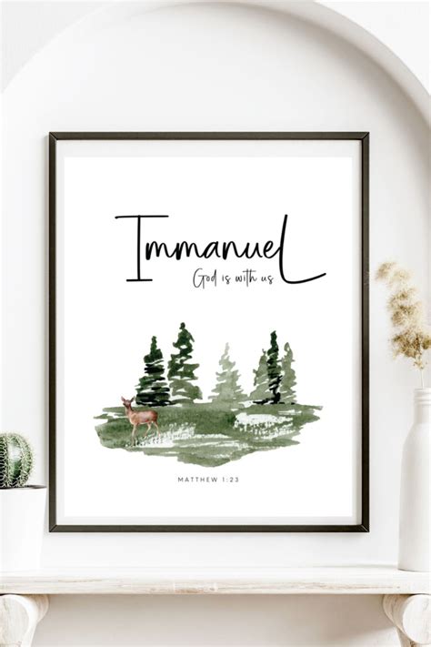 Matthew 1:23 Immanuel God is With Us Christmas Bible Verse - Etsy | Christmas bible, Christmas ...