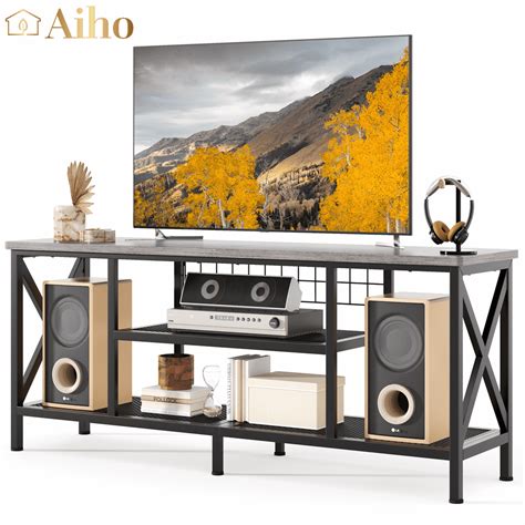 Aiho 59.8 "L TV Stand Entertainment Center for TV up to 65 inch, with ...