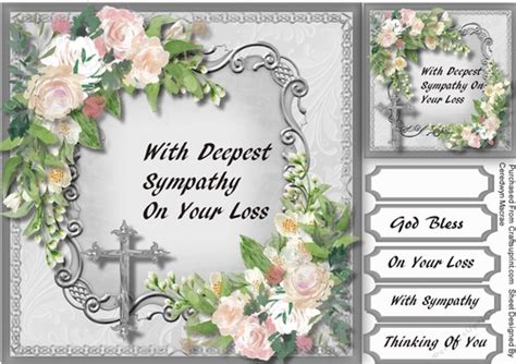 Sympathy and Pink Roses - CUP884754_1398 | Craftsuprint