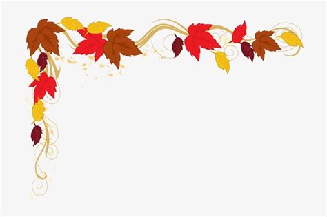 Thanksgiving Border Fall Border Autumn Free Borders - Fall Leaves Border Transparent PNG Image ...