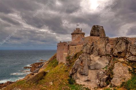 Old,castle,granite coast,fort la latte,brittany,france,history,impressive,tourist,sea,ocean ...