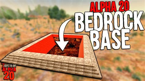 7 Days to Die: The NEW BEDROCK PIT HORDE BASE for Alpha 20 | Zombie Pit Fall Base 2022 - YouTube