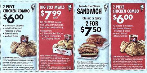 KFC - Kentucky Fried Chicken Coupons Deals - Expires 5/22/2023