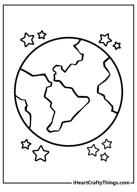 Earth Coloring Page Pdf - Free Printable Templates