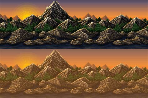 Mountain Pixel Art 2D Game Backgrounds - CraftPix.net