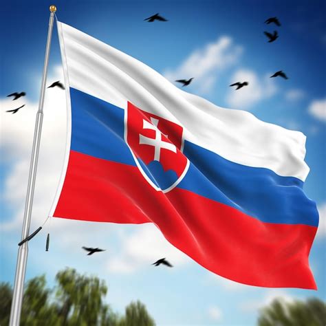 Premium Photo | Flag of slovakia