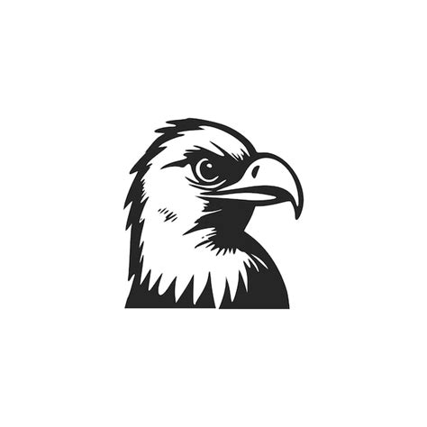 Premium Vector | Black and white light logo with attractive eagle