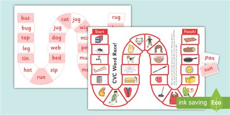 Self-Checking CVC Board Game | CVC Words Games - Twinkl