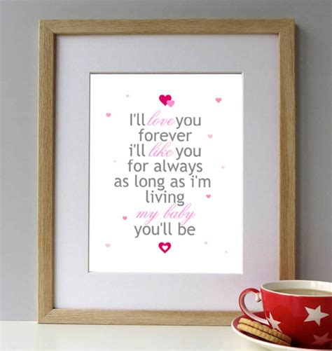 I'll Love You Forever Printable Poster Nursery Graphic - Etsy