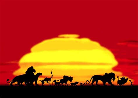 Download Lion King Silhouette In Sunset Wallpaper | Wallpapers.com