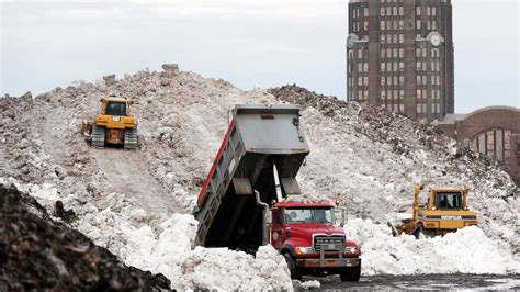 Buffalo Snow Pile Refuses to Melt Eight Months After Snowstorm - Good Morning America