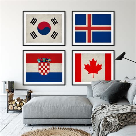 South Korea Flag Art, South Korea Flag Print, Flag Poster, Country ...