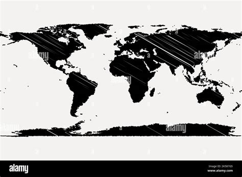 World map silhouette background, geography illustration in black vector ...