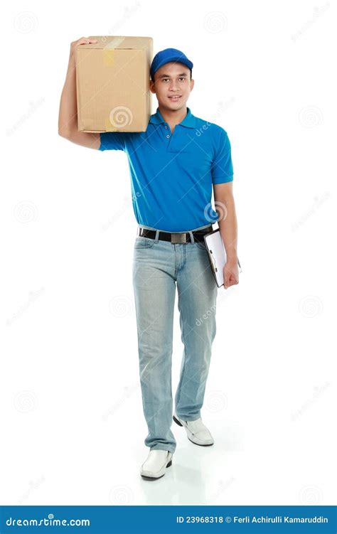 Delivery man stock photo. Image of mail, adult, package - 23968318