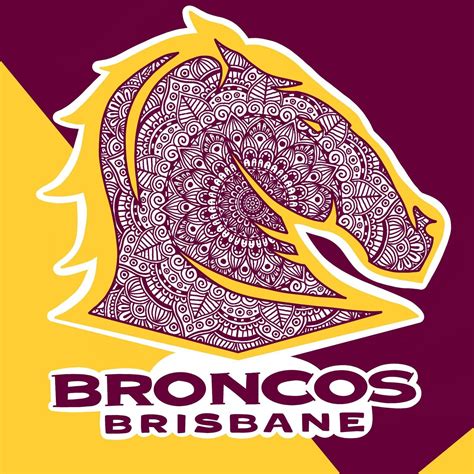 Brisbane Broncos Zentangle Stickers WATERPROOF - Etsy Australia