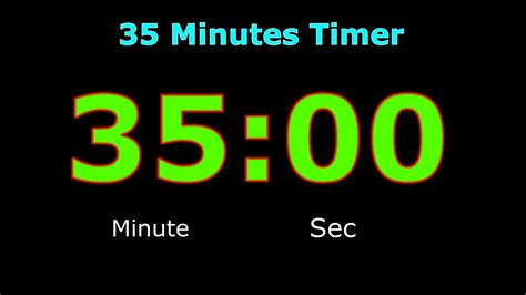 35 Minutes Timer | Digital Clock | 35 Minutes Alarm | 35 Minutes ...