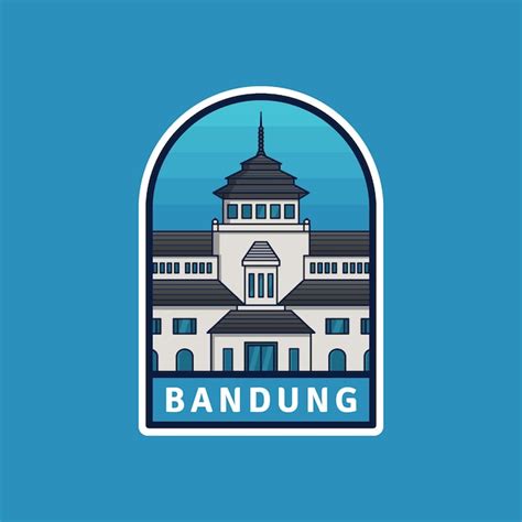 Premium Vector | Indonesia city bandung badge