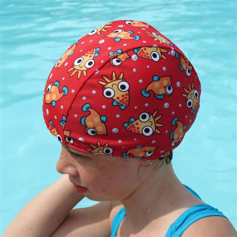 Lycra SWiM CaP RED FISH and SQUID Sizes Baby Child