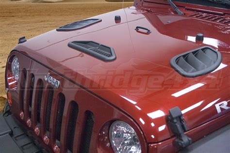 Jeep JK Daystar Hood Vent Combo Kit Black - Jeep Rubicon 2007-2018 | KJ71301BK|Northridge4x4