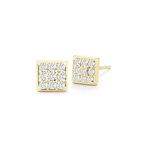 Diamond Square Earrings - Barbela Design