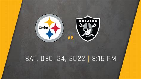 Pittsburgh Steelers vs. Las Vegas Raiders