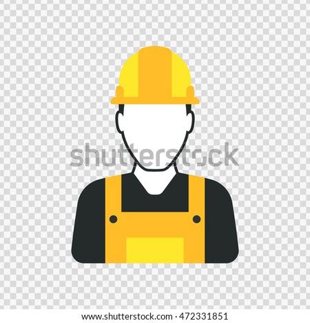 Workman Helmet Person Icon Man Worksuit Stock Vector 472331851 - Shutterstock