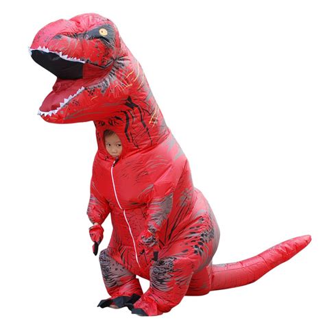 Buy rushopn Tyrannosaurus T-Rex Dinosaur Inflatable Costume Cute Halloween Xmas Jumpsuit for ...