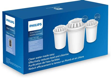 Amazon.com: Philips Replacement Water Filter Cartridges 3-Pack, Plastic ...