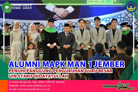 ALUMNI MAPK MAN 1 JEMBER PENUHI PANGGUNG PENGUKUHAN GURU BESAR UIN ...