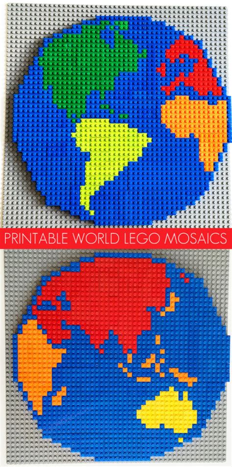 Printable World Lego Mosaic Patterns | Do a Barrel Roll