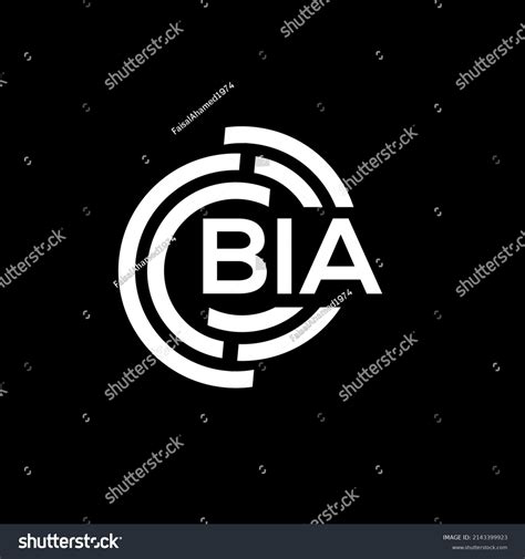 Bia Letter Logo Design On Black Stock Vector (Royalty Free) 2143399923 | Shutterstock