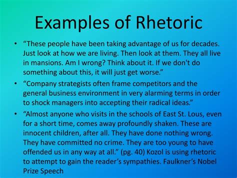 10 Examples Of Rhetoric